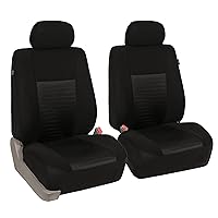 Car Seat Covers Trendy Elegance Front Set Seat Covers, Airbag Compatible Black Car Seat Cover Universal Fit Interior Accessories for Cars Trucks and SUVs