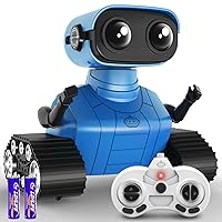 Robot Toys for Boys Girls, Rechargeable Remote Control Emo Robots with Auto-Demonstration, Flexible Head & Arms, Dance Moves, Music, Shining LED Eyes for 5+ Years Old Kids