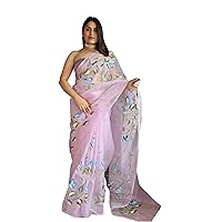 Indian Designer Trendy Organza Floral Printed Saree Blouse Girl Collage Theme Party Wear Woman sari 5824