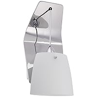 WAC Lighting WS72LED-G513WT/CH Ella LED Pendant Fixture Wall Sconce with Glass, One Size, White/Chrome