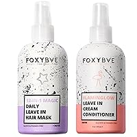 FoxyBae 12-in-1 Magic Leave In Hair Mask Hydrating Leave in Conditioner Spray 8Oz Flaminglow Biotin Leave In Conditioner Cream for Healthy Hair Growth Color Treated Hair 8Oz