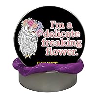 Delicate Freaking Flower Stress Putty - Funny Fidget Gifts for Teenagers Stockings - Cute Owl Gag Gift for Strong Women - Fun Easter Basket Filler - Stocking Fillers Women