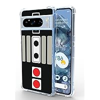 Game Case for Pixel 8 Pro, Hard PC+TPU Bumper Clear Protective Design Case Compatible with Google Pixel 8 Pro - Black Arcade Game