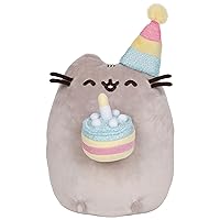 GUND Pusheen Birthday Cake Plush Stuffed Animal Cat, 9.5