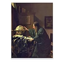 Johannes Vermeer Wall Art - The Astronomer Painting - People Portrait Paintings - Fine Art Decorative - Modern Wall Decor Art Print Poster for Living Room Decoration Unframed (9x12inches/23x30cm)