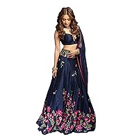 Trendy Embroidered Silk Party Wear Lehenga Choli Indian Woman 6100