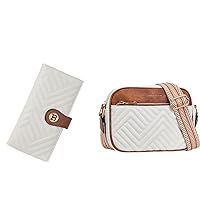 BOSTANTEN Quilted Crossbody Bags for Women ＆ Slim Wallet Women Leather RFID Blocking Credit Card Holder