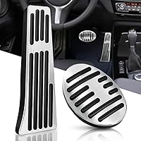Compatible for BMW Pedal Cover, No Drilling Aluminum Gas Brake Pedal Fit for 2014-2022 BMW 1 2 Series 2016-2022 X1 (F48, F49 Long) X2 (F39) Accelerator Pedal Pads, 2Pcs (Model #D)