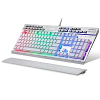 Redragon K664 Mechanical Gaming Keyboard, RGB Backlit, Macro Recording (White)