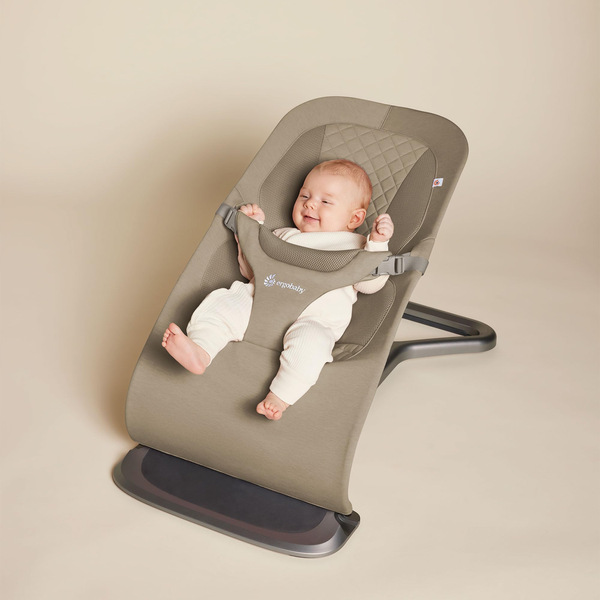 Ergobaby Evolve 3-in-1 Bouncer, Adjustable Multi Position Baby Bouncer Seat, Fits Newborn to Toddler, Soft Olive