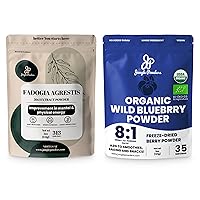Men's Health & Vitality Bundle: 5oz Fadogia Agrestis Extract Powder for Drive & Passion + 5oz USDA Certified Organic Wild Blueberry Powder for Enhanced Wellness in Smoothies & Baking!