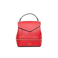 Agnese Leather Backpack - Red