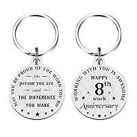 Happy Work Anniversary May You be Proud of the Work You Do Keychain Gifts for Employee Staff Coworkers Colleague