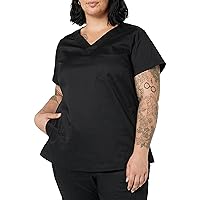 Amazon Essentials Women's Classic Fit V-Neck Short Sleeve Scrub Top (Available in Plus Size)