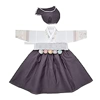 Girl Baby Hanbok Korea Traditional Clothing Dress Hanbok 100th Days 1 Age Party Celebrations 1-10 Ages Purple jeeg01