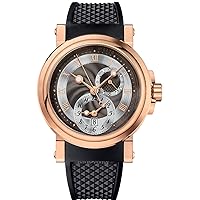 Marine Dual Time Rose Gold Watch 5857BR/Z2/5ZU