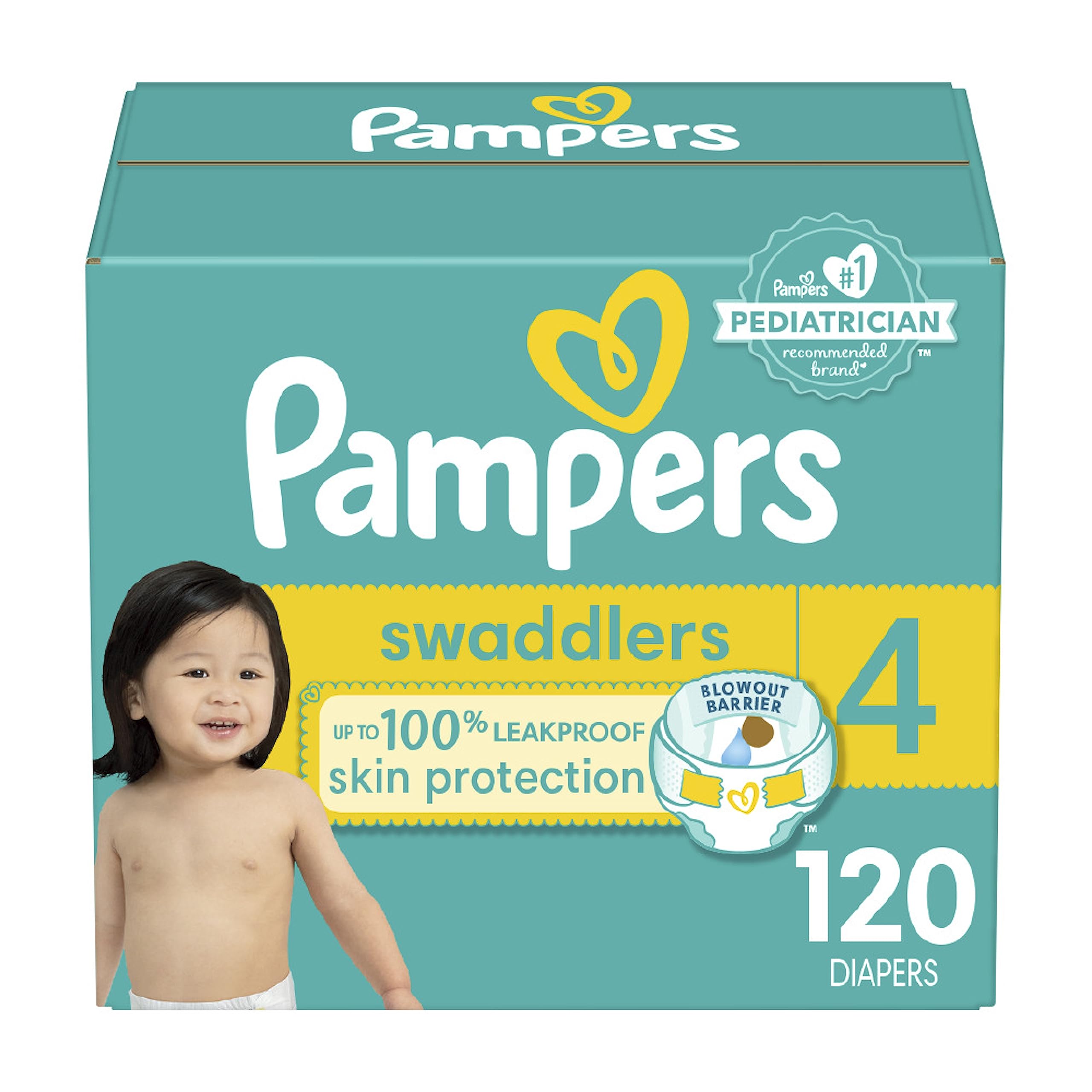 Pampers Swaddlers Active Baby Diaper Size 4 120 Count