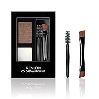 Revlon Eyebrow Kit, ColorStay Brow Kit Eye Makeup with Longwearing Brow Powder, Pomade, Spoolie & Angled Brush Tip, 104 Soft Brown, 0.08 Oz