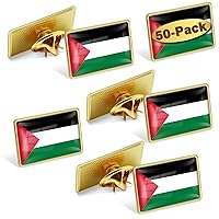 12/24/50/100Pcs Official Palestine Flag Lapel Pins Bulk - Metal Palestinian National Lapel Pin