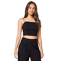 Sugar Lips Women's Stay Extra Square Neck Crop Top