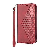 ZIFENGXUAN-- Wallet Case for Google Pixel 8 Pro/Pixel 8, Flip Case with Credit Card Holder Slot, Wristrap Shockproof Protective Wallet Leather Cover Shell (8,Red)