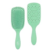 Wet Brush Go Green Paddle Detangler Hair Brush, Green - Ultra-Soft IntelliFlex Detangling Bristles with AquaVent Design For Spreading Hair Treatments Evenly - Pain-Free For Wet & Dry Hair