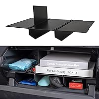 JDMCAR Glove Box Organizer Compatible with Toyota Tacoma Accessories 2023 2022 2021 2020 2019 2018 2017 2016，Insert ABS Black Materials Compartment Center Console Tray