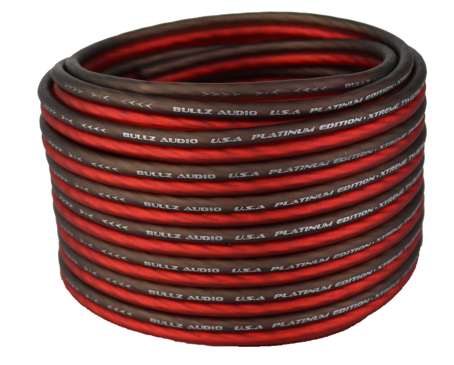 Bullz Audio BPES14.50 50' True 14 Gauge AWG Car Home Audio Speaker Wire Cable Spool (Clear Red/)