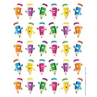 Eureka Pencil Smiley Faces Stickers, Theme (655068)