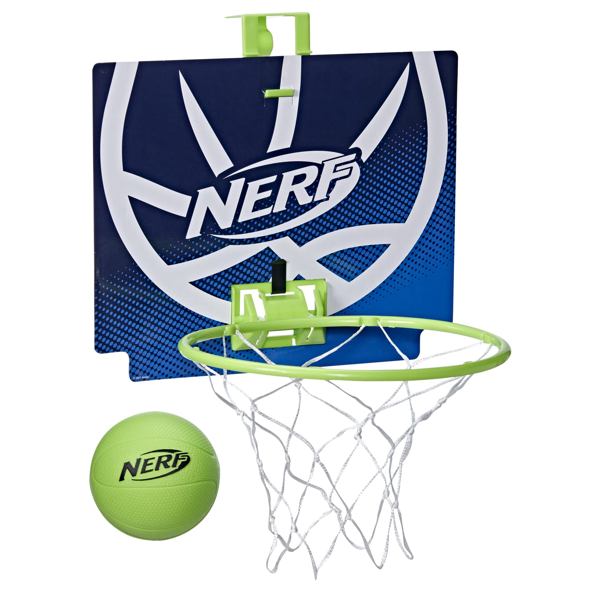 NERF Nerfoop - The Classic Mini Foam Basketball and Hoop - Hooks On Doors - Indoor and Outdoor Play - A Favorite Since 1972