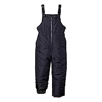 Sportoli Kids Water Resistant Snowboard Skiing Snowbib Snowpants Snow Bib Pants - Black (Size 10/12)