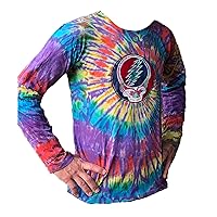 Long Sleeve Tie-Dyed Men's Steal Your Face T-Shirt | Jayli | Grateful Dead GD-104GD