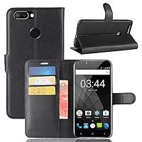 Compatible with Oukitel U22 Case Back Cover Phone Protective Shell Full Body Protection Wallet Business Style with Stand Function and Auto Sleep Wake Up (Black)