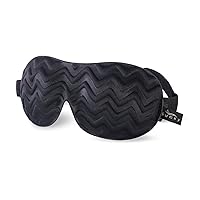 Bucky Ultralight Travel & Sleep Chevron Eye Mask, Black, One Size