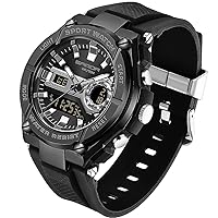 FORSINING Watch for Men, Waterproof Military Digital Analog Watches, Sports Outdoor Wrist Watch Date Multi Function Tactics LED Alarm Stopwatch