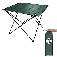 VILLEY Portable Camping Side Table, Ultralight Aluminum Folding Beach Table with Carry Bag for Outdoor Cooking, Picnic, Camp, Boat, Travel