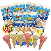 Mallow Cones Marshmallow Candy, Fluffy Marshmallows with Crunchy Cake Cone, And Individually Wrapped Candies for Easter 2024, Pack of 3, 1.13 Ounces