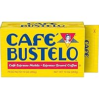 Café Bustelo Espresso Dark Roast Ground Coffee Brick, 10 Ounce (Pack of 12)