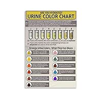 LWAZXU Urine Color Chart Poster Hospital Examination Department Poster Canvas Poster Oil Painting Printing Office Bedroom Decoration Gift Unframe-style 16x24inch(40x60cm)