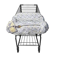 Boppy Shopping Cart and High Chair Cover, Sunshine Yellow and Gray Chevron with Changeable SlideLine Sun Book Toy, Plush Comfort with 2-point Safety Belt, Wipeable and Machine Washable, 6-48 Months