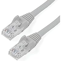6ft CAT6 Ethernet Cable - Gray CAT 6 Gigabit Ethernet Wire -650MHz 100W PoE++ RJ45 UTP Category 6 Network/Patch Cord Snagless w/Strain Relief Fluke Tested UL/TIA Certified (N6PATCH6GR)