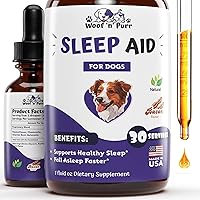 Natural Dog Sleep Aid - Sleep Aid for Dogs - Dog Melatonin - Promotes Deep, Restful Sleep in Dogs - Melatonin for Dogs - Dog Calming - Calming for Dogs - Dog Anxiety Relief - 1 fl oz