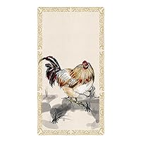 1 PCS Rooster Ink Painting Kitchen Towels 18