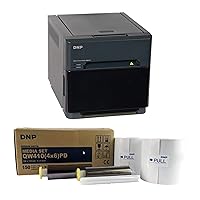 DNP QW410 4.5-inch Dye-Sublimation Professional Photo Printer Essential Bundle with 4x6-inch Digital Media, 2 Rolls (300 Total Prints)