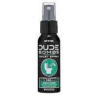 DUDE Bombs - Toilet Spray - 2.5 oz Spray Bottle – Forest Fresh Toilet Spray with Pine and Cedarwood Essential Oils - Stank Eliminator Up to 150 Dumps
