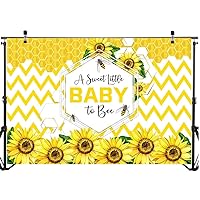 Sweet Bee Baby Shower Backdrop A Sweet Little Baby to Bee Sunflowers Photo Background Baby Shower Dessert Table Decorate Props 7x5ft