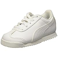 PUMA Roma Basic Kids Sneaker (Toddler/Little Kid/Big Kid) , White/Light Gray, 5 M US Toddler