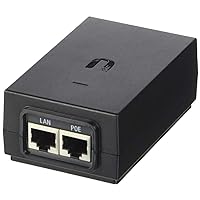 Ubiquiti POE-24 Power Over Ethernet Injector - 120 V AC, 230 V AC Input - 24 V DC, 1 A Output - 1 10/100/1000Base-T Input Port(s) - 1 10/100/1000Base-T Output Port(s) (Renewed)