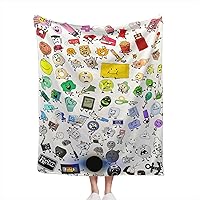Bf-Di Throw Blanket Anime Game Blanket Cartoon Character Collages Blanket Soft Cozy Flannel Plush Warm Personalized Bedding for Couch Sofa Bedroom Office Car Teen Girl Boys Gift 50x40 Inch