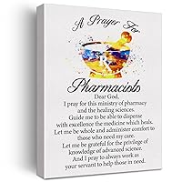 Zauly a Pharmacist's Prayer Canvas Home Wall Art Decor Pharmacy Gift Painting Framed Ready to Hang 12x15 Poster